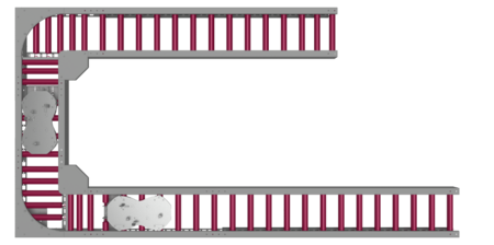 WEKAL Rollenbahn im C-Form